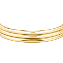 Load image into Gallery viewer, morellato 18k gold plated vintage bold bangle stainless steel gold plated size m 6x5cm
