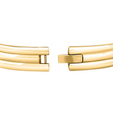 Load image into Gallery viewer, morellato 18k gold plated vintage bold bangle stainless steel gold plated size m 6x5cm
