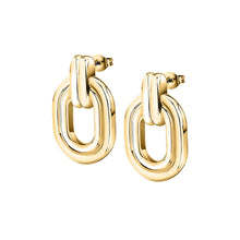 Load image into Gallery viewer, morellato 18k gold plated vintage bold earrings stainless steel gold plated 2.9cm
