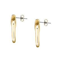 Load image into Gallery viewer, morellato 18k gold plated vintage bold earrings stainless steel gold plated 2.9cm
