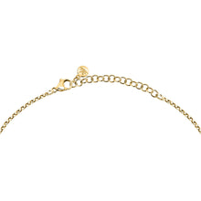 Load image into Gallery viewer, morellato 18k gold plated vintage bold necklace stainless steel gold plated crystal 40+5cm
