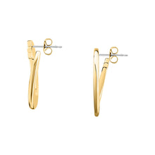 Load image into Gallery viewer, morellato 18k gold plated vintage bold earrings stainless steel gold plated 2.8cm
