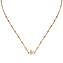Load image into Gallery viewer, morellato 18k gold plated legame neckl ss yg crystal white 40+5cm
