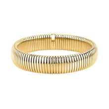 Load image into Gallery viewer, morellato 18k gold plated onda bangle ss yg size s �5.5cm
