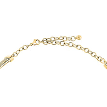 Load image into Gallery viewer, morellato 18k gold plated onda necklace stainless steel gold plated crystal 38+7cm
