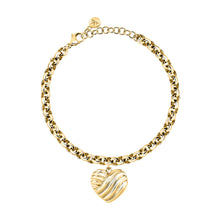 Load image into Gallery viewer, morellato 18k gold plated battito br ss yg heart 17+3cm

