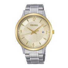 Load image into Gallery viewer, seiko quartz 50th anniversary  gents two tone cream dial bracelet watch

