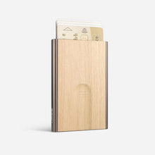 Load image into Gallery viewer, ogon slider aluminium wallet 1 to 6 cards bamboo colour
