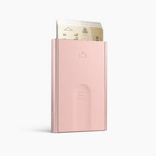 Load image into Gallery viewer, ogon slider aluminium wallet 1 to 6 cards blush pink colour
