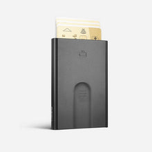 Load image into Gallery viewer, ogon slider aluminium wallet 1 to 6 cards opium black colour
