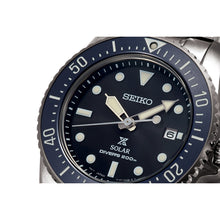 Load image into Gallery viewer, seiko prospex solar black dial 40.5mm, 200m bracelet watch
