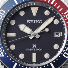 Load image into Gallery viewer, seiko prospex solar divers pepsi bezel navy dial
