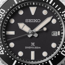 Load image into Gallery viewer, seiko prospex solar divers black bezel and dial
