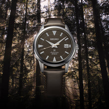 Load image into Gallery viewer, seiko prospex alpinist forest brown leather strap watch
