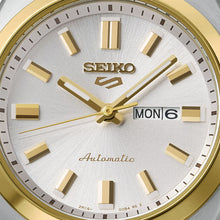 Load image into Gallery viewer, seiko 5 sports hebitama snxs in mixed metal
