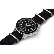 Load image into Gallery viewer, seiko presage automatic black dial, 40.8mm 5bar, nylon strap watch
