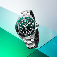 Load image into Gallery viewer, seiko prospex padi 60th anniversary 4r compact mechanical diver&#39;s watch in green
