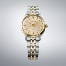 Load image into Gallery viewer, seiko presage 'frozen daiquiri' diamond cocktail time 34mm two tone bracelet watch
