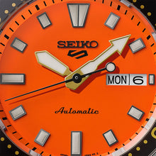 Load image into Gallery viewer, seiko 5 sports skx redux in daichi orange strap watch
