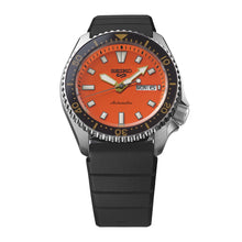 Load image into Gallery viewer, seiko 5 sports skx redux in daichi orange strap watch
