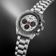Load image into Gallery viewer, prospex speedtimer 41.4mm solar chronograph black &amp; grey bezel stainless steel bracelet watch
