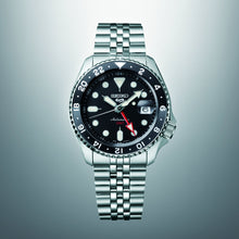 Load image into Gallery viewer, seiko 5 sports 'black grape' gmt skx re-interpretation
