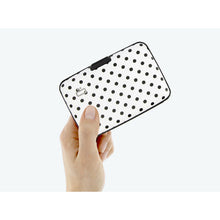 Load image into Gallery viewer, ogon stockholm carbon aluminium credit card holder dot print
