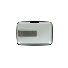 Load image into Gallery viewer, ogon silver aluminium credit card holder with money clip
