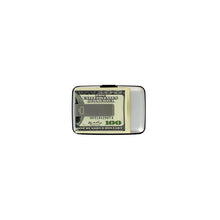 Load image into Gallery viewer, ogon silver aluminium credit card holder with money clip
