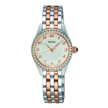 Load image into Gallery viewer, seiko quartz ladies two tone white dial bracelet watch

