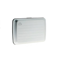 Load image into Gallery viewer, ogon stockholmv2 silver aluminium credit card holder  metal lock
