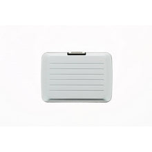 Load image into Gallery viewer, ogon stockholmv2 silver aluminium credit card holder  metal lock
