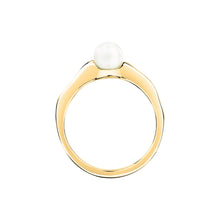 Load image into Gallery viewer, morellato silver perla ring silv925 yg pearl 5-5.5mm sz14
