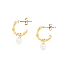 Load image into Gallery viewer, morellato silver perla earring silv925 yg pearl 6-6.5mm

