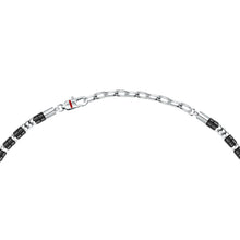 Load image into Gallery viewer, sector basic necklace stainless steel agate black 50+5cm
