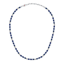 Load image into Gallery viewer, sector basic necklace stainless steel lasurite blue 50+5cm
