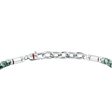 Load image into Gallery viewer, sector basic bracelet stainless steel unakite green 19+3cm
