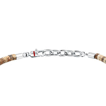 Load image into Gallery viewer, sector basic bracelet stainless steel picture jasper 19+3cm

