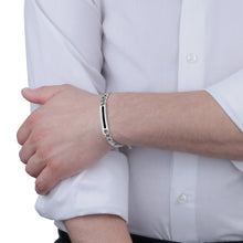 Load image into Gallery viewer, sector basic bracelet stainless steel  &amp;  black enamel

