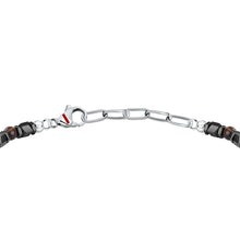 Load image into Gallery viewer, sector basic bracelet stainless steel grey hematite &amp; tiger eye stones 21cm
