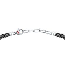 Load image into Gallery viewer, sector basic bracelet stainless steel grey hematite &amp; black agate  stones 21cm
