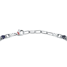 Load image into Gallery viewer, sector basic bracelet stainless steel silver hematite &amp; blue lapis stones 21cm
