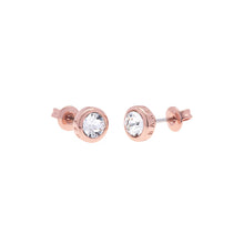 Load image into Gallery viewer, ted baker crystal stud earring rose gold
