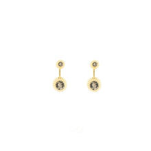 Load image into Gallery viewer, areal plisse crystal ball drop earring
