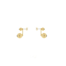 Load image into Gallery viewer, areal plisse crystal ball drop earring
