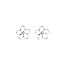 Load image into Gallery viewer, basilio: crystal mini blossom stud earring silver/crystal
