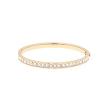 Load image into Gallery viewer, ted baker-clemara: hinge crystal bangle gold/crystal
