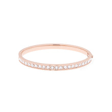 Load image into Gallery viewer, ted baker-clemara: hinge crystal bangle rose gold/crystal
