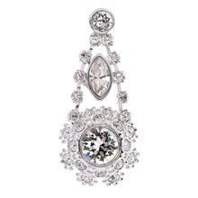 Load image into Gallery viewer, somaa: crystal daisy lace earring silver/crystal
