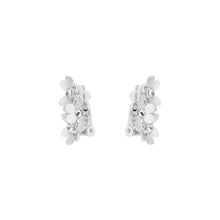 Load image into Gallery viewer, harela: heart blossom clip earring silver/crystal
